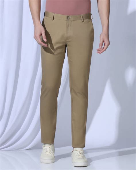 Buy Khaki Trousers for Men Online in India - Blackberrys