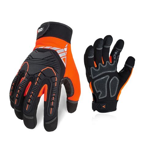 Vgo 1-Pair Safety Work Gloves, Mechanics Gloves, Impact Gloves, Anti ...