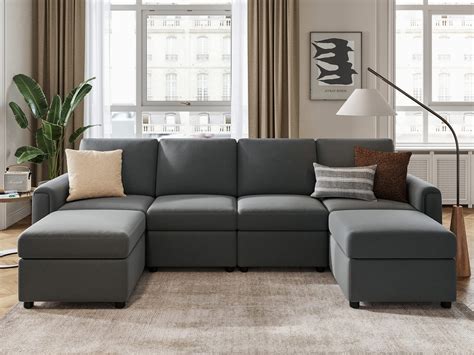 Briliant Decorating Living Room With Grey Sectional Sofa