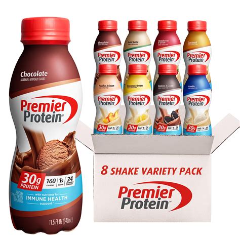 Premier Protein, Protein Shake, 8 Flavor Variety Pack, 30g Protein, 1g ...
