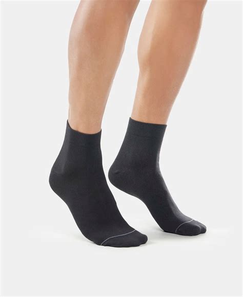 Buy Modal Cotton Ankle Length Socks with StayFresh Treatment - Black ...