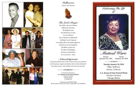 Matteal Ware Obituary | AA Rayner and Sons Funeral Homes
