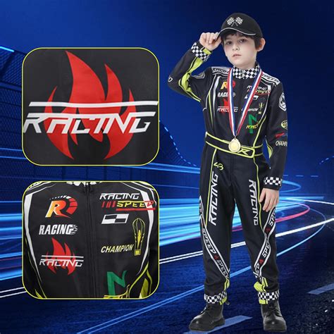 Treyrea Race Car Driver Costume Boys Racer Jumpsuit With Car India | Ubuy