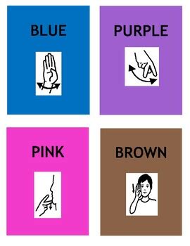 Image result for Sign Language Color Chart