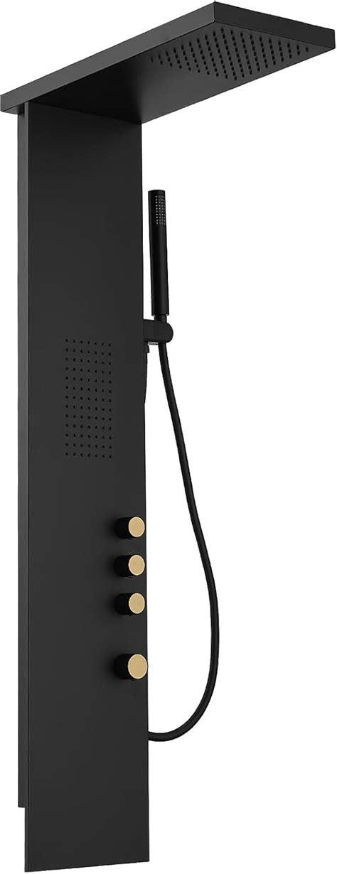 BATHFINESSE Shower Panel Tower System Stainless Steel Rainfall India | Ubuy