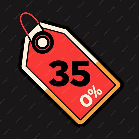 A red tag that says percent percent with a red label | Premium AI ...