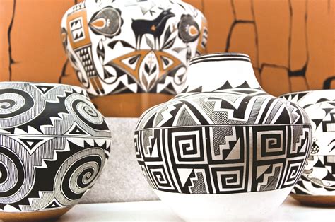 Acoma Pueblo Pottery in the Indian Pueblo Cultural Center, Albuquerque ...