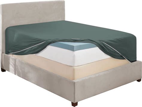 Amazon.com: Hearth & Harbor Forest Green Twin Fitted Sheet Kids, Extra ...