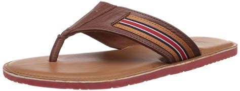 Louis Philippe Sport Men's Brown Leather Sandals and Floaters - 10 UK ...