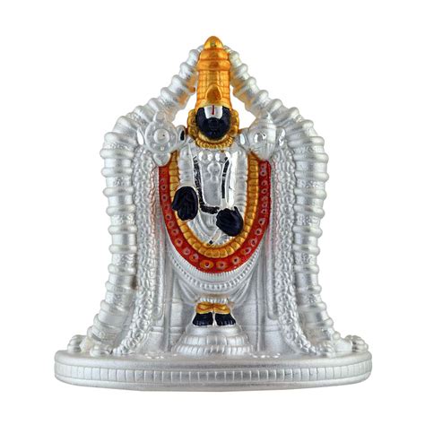 Pure Silver Tirupati Balaji Idol ~ CaratCafe