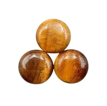 Radheyma Gems Tiger Eye Stone 11mm - 3 Piece Round Natural Earth Mined ...
