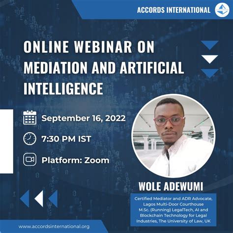 WEBINAR ON ‘MEDIATION AND ARTIFICIAL INTELLIGENCE’ (16TH SEPTEMBER 2022 ...