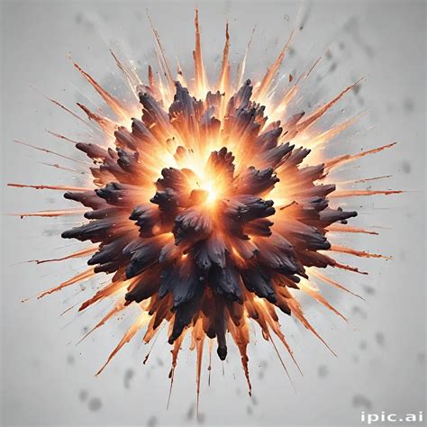 Explosive Energy Burst: A Stunning Visualization of Radiant Power and Motion