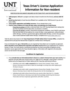 Fillable Online IDENTIFICATION DOCUMENTS REQUIRED AS PER TEXAS STATE ...