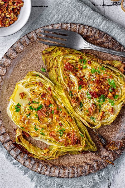 Baked Cabbage Steaks - CheekyKitchen
