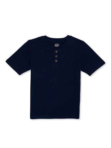 Wonder Nation Boys Henley Shirt - Short Sleeve Cotton - Walmart.com