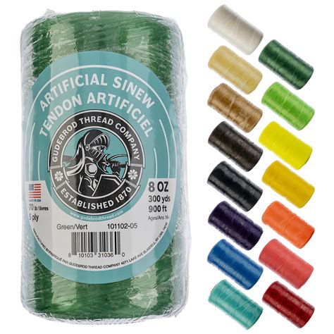 Sinew 8oz 900ft 300yd Green 5ply 70lb Test Artificial Sinew ...