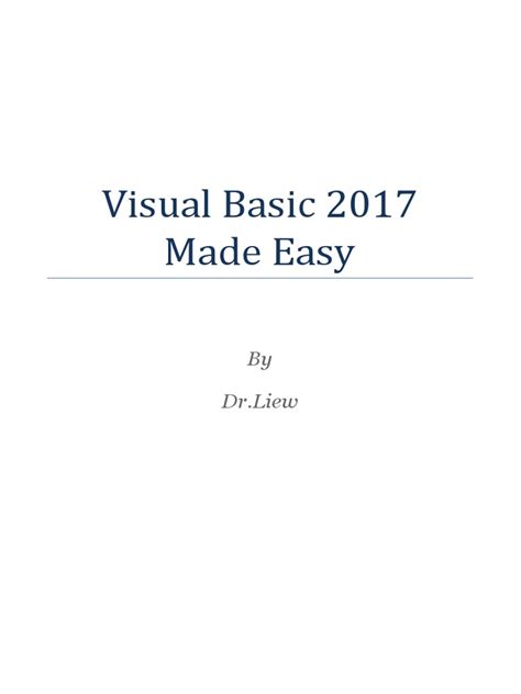 Image result for Microsoft Visual Basic Tutorial PDF