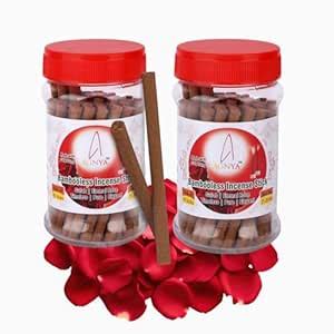 AGNYA Bambooless Cow Dung Agarbatti – 96 Pure Rose Fragrance, Natural ...