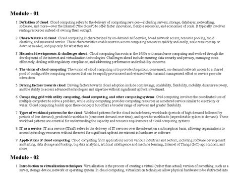 Cloud computing all module notes - Module - 01 Definition of cloud ...