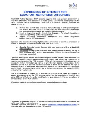 Fillable Online ecda gov EXPRESSION OF INTEREST FOR ECDA PARTNER ...