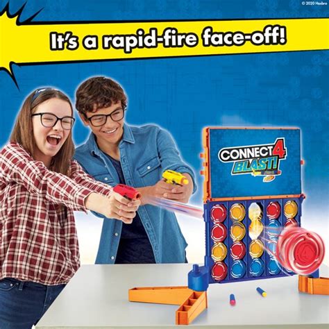 Buy Connect 4 Blast! Game; Powered by Nerf; Includes Nerf Blasters and ...
