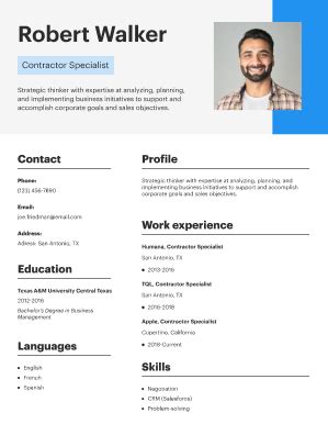 Automotive Assistant Service Manager Resume Template - Fill, Edit, Sign ...