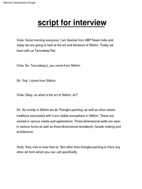 Image result for Interview Introduction Script