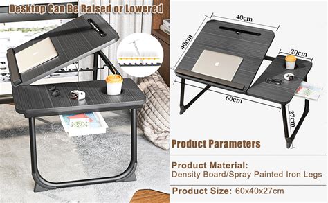 ZORBES Laptop Table for Bed Foldable Laptop Table for Laptop ...