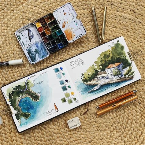 Jowita Marczuk Watercolor Sketchbook Drawing