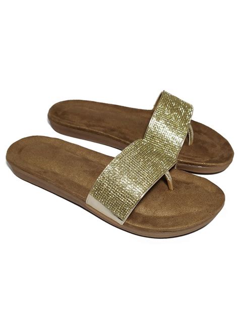 Get Rhinestone Detail Suede Solid Slides at ₹ 630 | LBB Shop