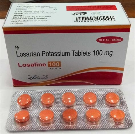 Losartan Potassium Tablets - 100 Mg 50 Mg 25 Mg Combination Options With Amlodipine Atenolol ...