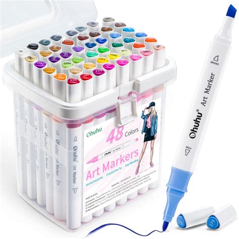 Ohuhu Alcohol Markers 320 Colors - Chisel & Fine Double Tipped Art ...
