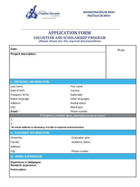 Image result for Program Application Form Template