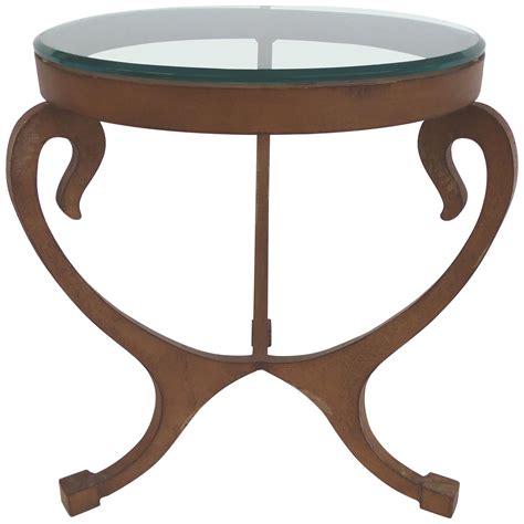 Wrought Iron Side Table with Glass Top For Sale at 1stDibs | wrought ...