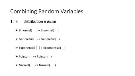 Image result for Shift in and Combining Random Variables