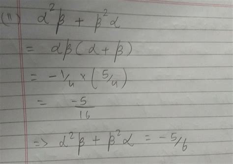 If alpha and beta are zeroes of polynomial p(x)=4x2 –5x–1, find the ...