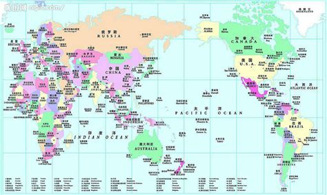 Buy Printed Chinese World Map (世界地图, 世界地图中文版)