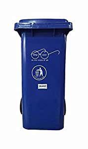 Aoomi Big Garbage Waste Trash Bucket Dustbin with Lid and Strong Wheels ...