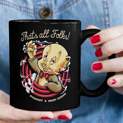 Caneca That's All Folks Isso é Tudo Pessoal Gaguinho Mary Green Mary ...