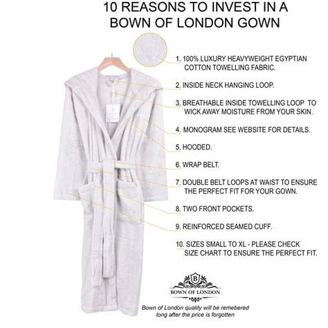 Men's Hooded Towelling Dressing Gown in Pale Grey | Bown of London