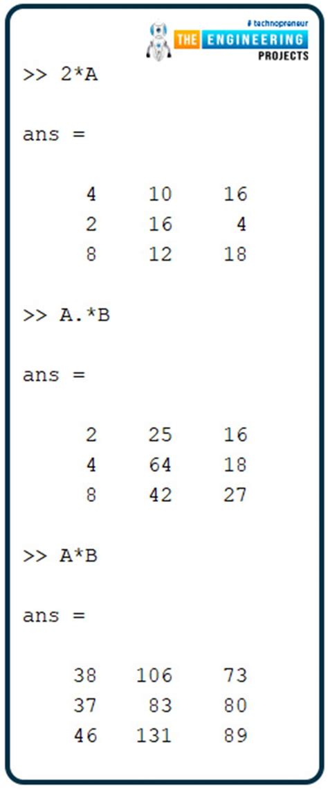 Image result for Matrices Number MATLAB Example
