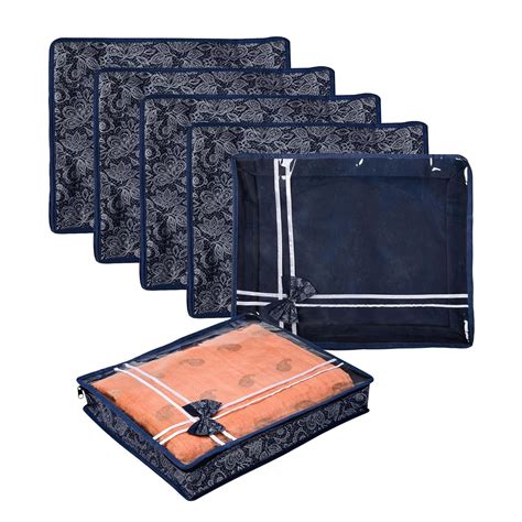 Kuber Industries Pack of 6 Saree Cover | Cloth Packing Bags with Zip ...