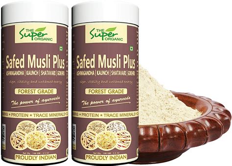 The Super Organic Safed Musli + Ashwagandha + Gokhru + Shatavari ...
