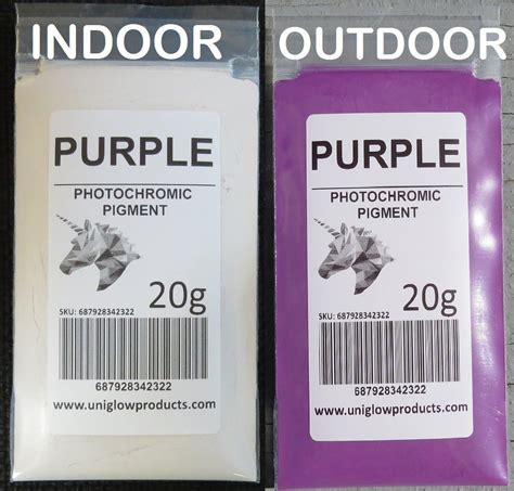 Buy PhotoChromic Pigment Changes Colors When Exposed to Sunlight or UV ...