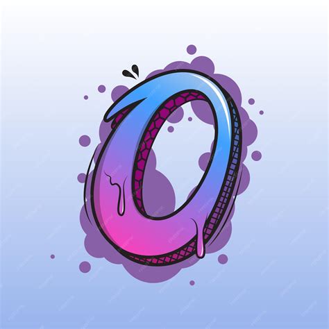 Graffiti lettre O illustration vectorielle premium | Vecteur Premium