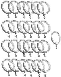 Chitra 1.5 Inch Satin Silver Finish Zinc Curtain Rings Curtain Ring ...