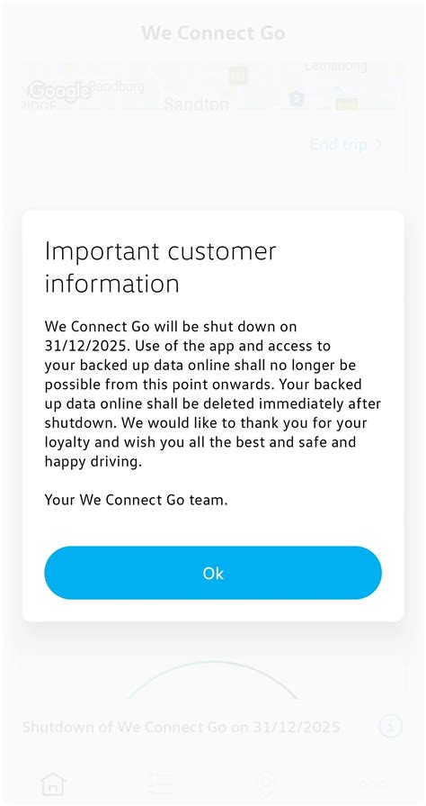 We Connect Go ending App 21/12/2025 | Volkswagen T-Roc Forum
