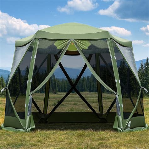 EVER ADVANCED Pop up Screen House Tent for Camping, Instant Screened ...