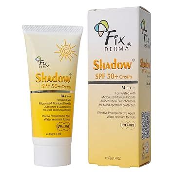 Fixderma Shadow Sunscreen SPF 50+ Cream | Sunscreen for Dry Skin ...